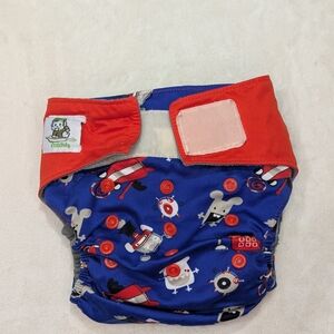 Blue and Red Pattern Pocket Cloth Diaper